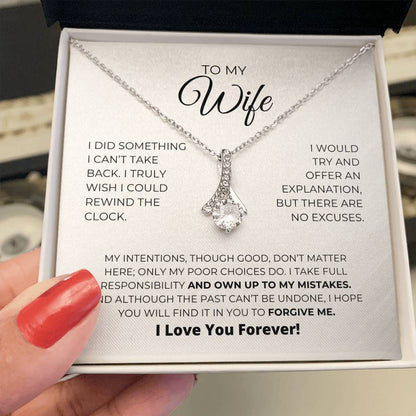 To My Wife - Forgive Me - Alluring Beauty Necklace