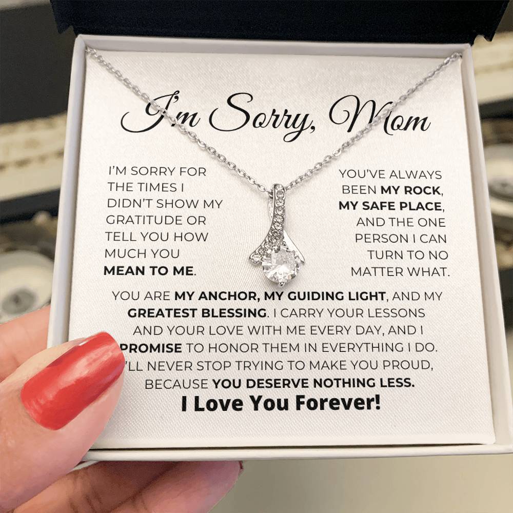 Apology Gift For Mom - You Are My Guiding Light - Alluring Beauty Necklace