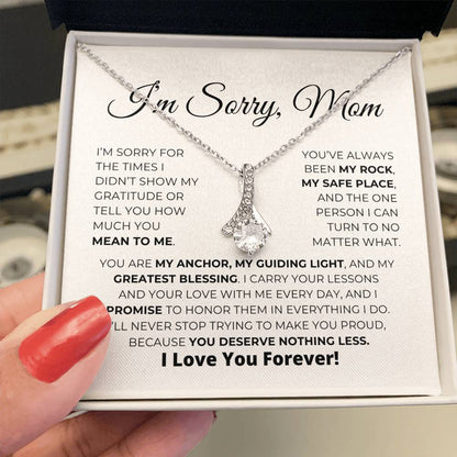 Apology Gift For Mom - You Are My Guiding Light - Alluring Beauty Necklace