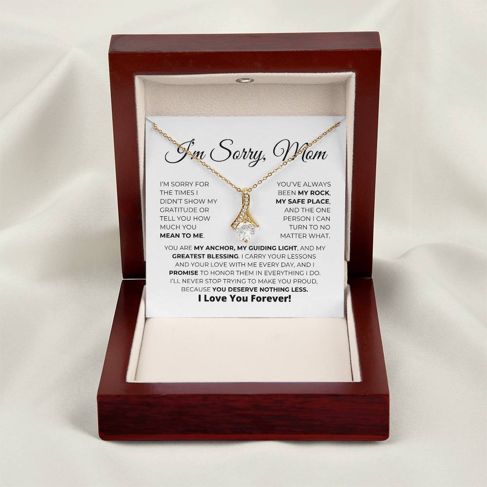 Apology Gift For Mom - You Are My Guiding Light - Alluring Beauty Necklace