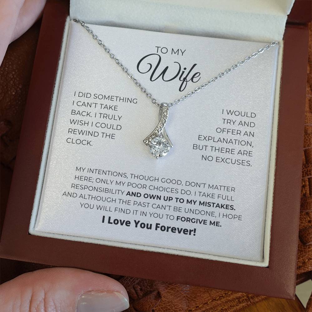 To My Wife - Forgive Me - Alluring Beauty Necklace