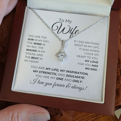 To My Wife - You Are My Life, My Inspiration - Alluring Beauty Necklace