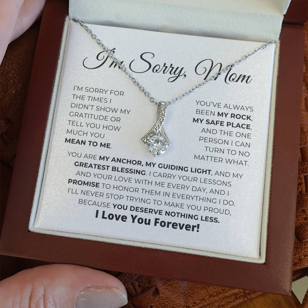 Apology Gift For Mom - You Are My Guiding Light - Alluring Beauty Necklace