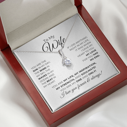 To My Wife - You Are My Life, My Inspiration - Alluring Beauty Necklace