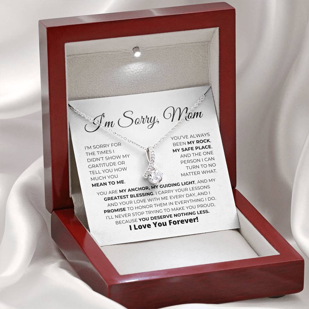 Apology Gift For Mom - You Are My Guiding Light - Alluring Beauty Necklace