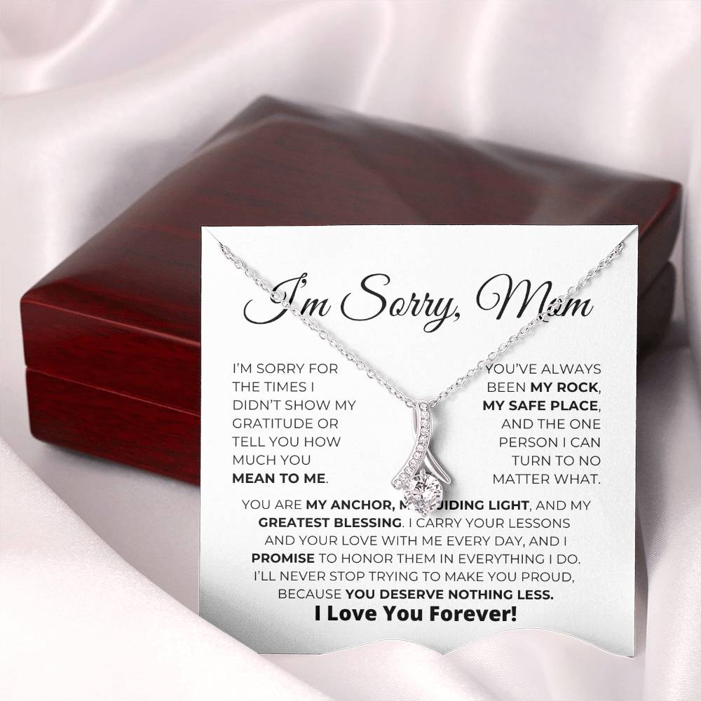 Apology Gift For Mom - You Are My Guiding Light - Alluring Beauty Necklace