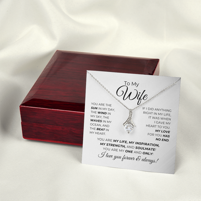 To My Wife - You Are My Life, My Inspiration - Alluring Beauty Necklace