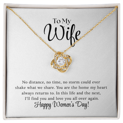 Happy Women's Day - Love Knot Necklace