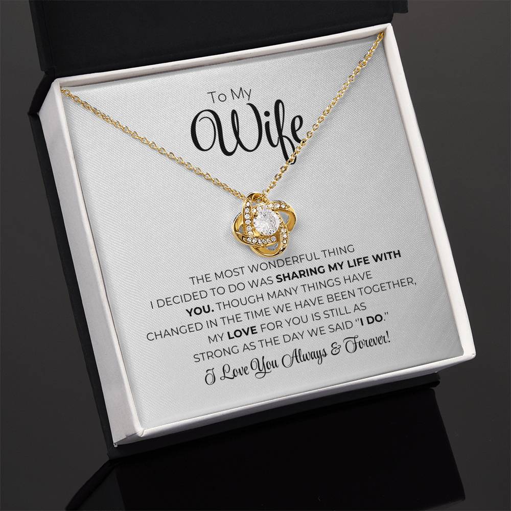 To My Wife - Love Knot Necklace