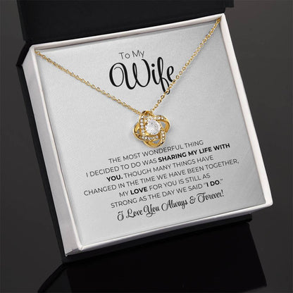 To My Wife - Love Knot Necklace