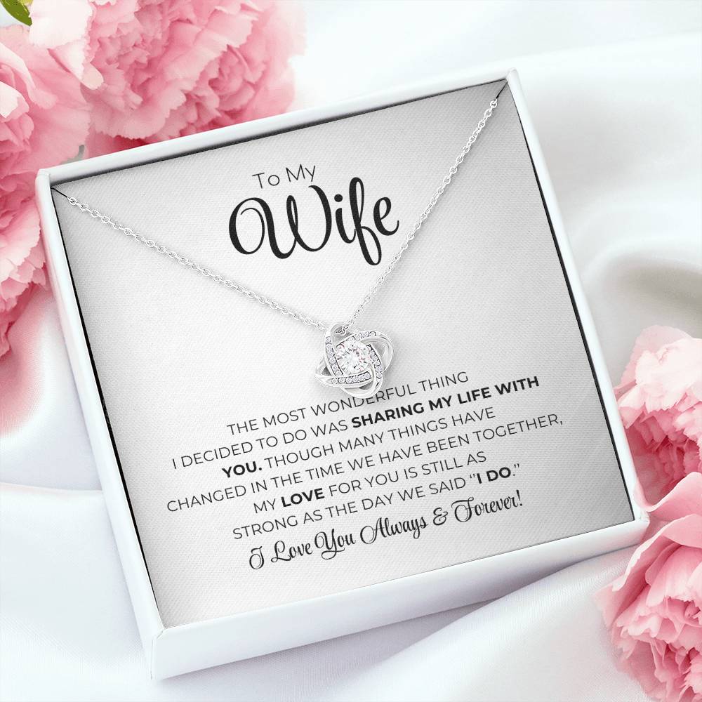 To My Wife - Love Knot Necklace
