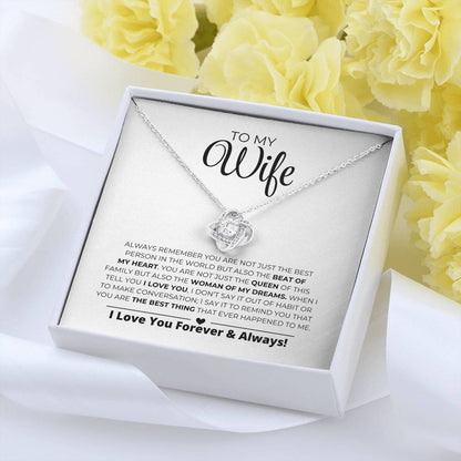 To My Wife - Women Of My Dreams - Love Knot Necklace