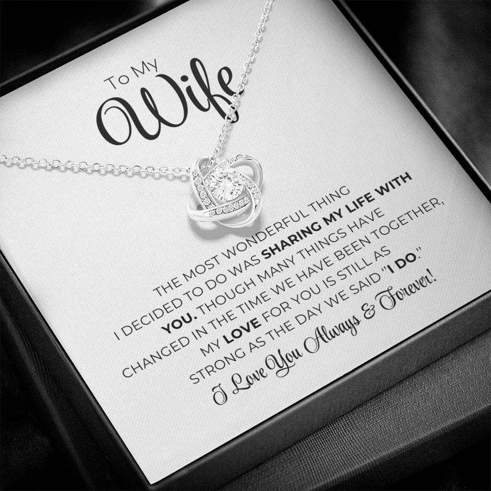 To My Wife - Love Knot Necklace