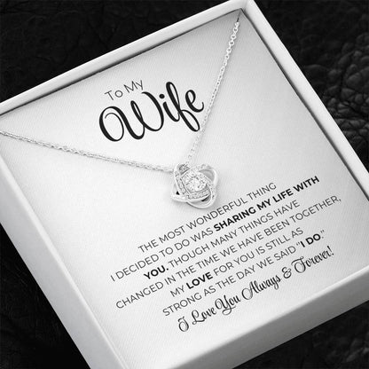 To My Wife - Love Knot Necklace
