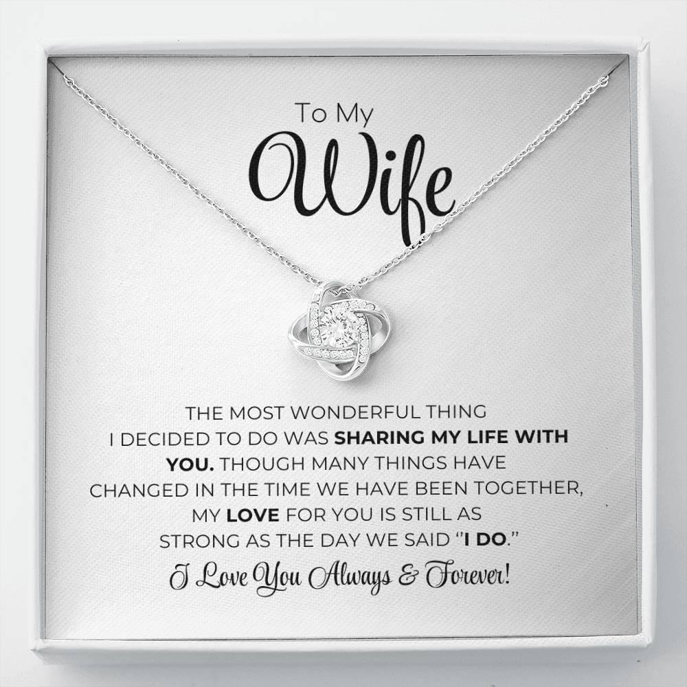 To My Wife - Love Knot Necklace