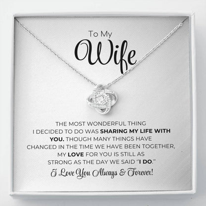 To My Wife - Love Knot Necklace