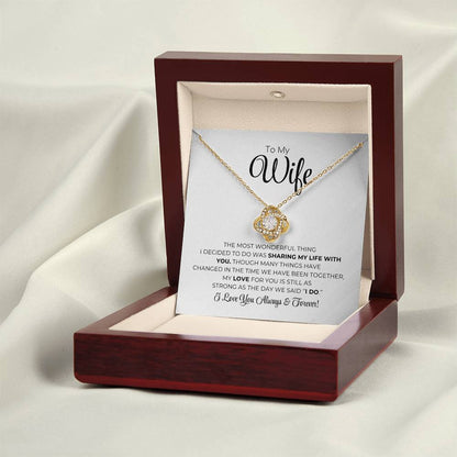 To My Wife - Love Knot Necklace