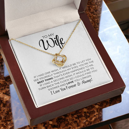 To My Wife - Best Thing - Love Knot Necklace