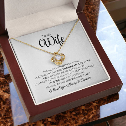 To My Wife - Love Knot Necklace