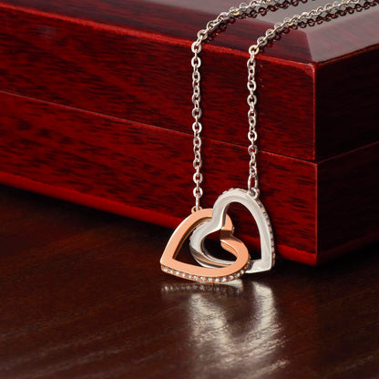 To My Wife - Thank You For Loving Me - Interlocking Hearts Necklace