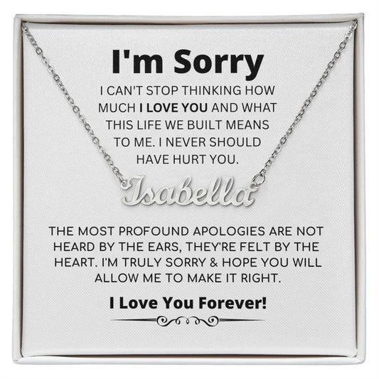 Apology Gift For Her - Personalized Name Necklace