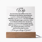 To My Wife - I Love You Today, Tomorrow - Acrylic Square Plaque