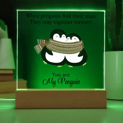 You Are My Penguin - Acrylic Square Plaque
