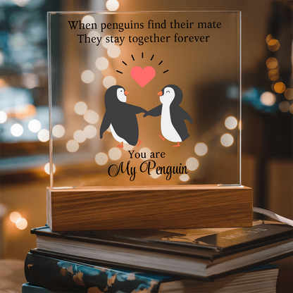You Are My Penguin - Acrylic Square Plaque
