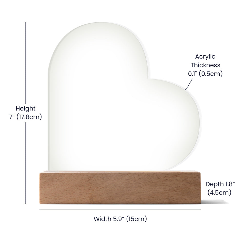 To The Love Of My Life - Printed Heart Acrylic Plaque