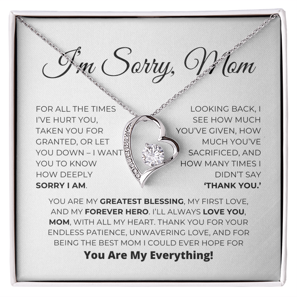 Greatest Blessing - Apology Gift For Mom - Forever Love Necklace