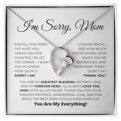 Greatest Blessing - Apology Gift For Mom - Forever Love Necklace