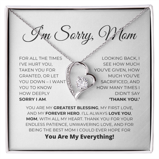 Greatest Blessing - Apology Gift For Mom - Forever Love Necklace