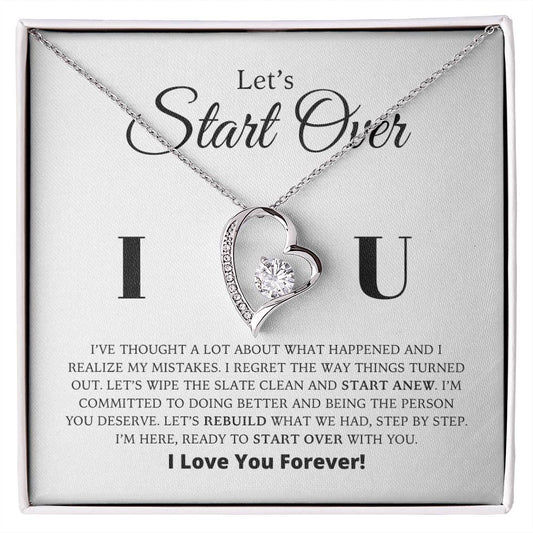 Let's Start Over - Apology Gift For Her - Forever Love Necklace