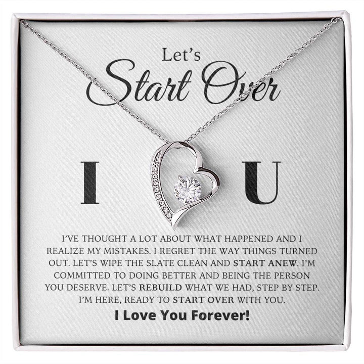 Let's Start Over - Apology Gift For Her: Forever Love Necklace