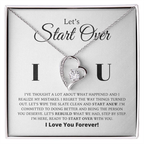 Let's Start Over - Apology Gift For Her: Forever Love Necklace
