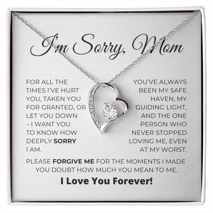 I'm Sorry Mom - Apology Gift For Mom - Love Knot Necklace