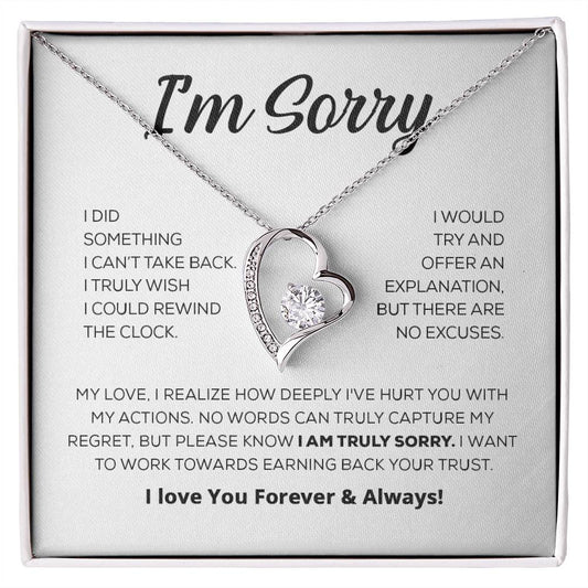 Apology Gift For Her - I'm Truly Sorry - Forever Love Necklace