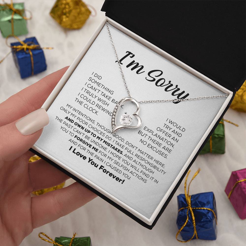 Apology Gift For Her - Own Up To My Mistakes - Forever Love Necklace