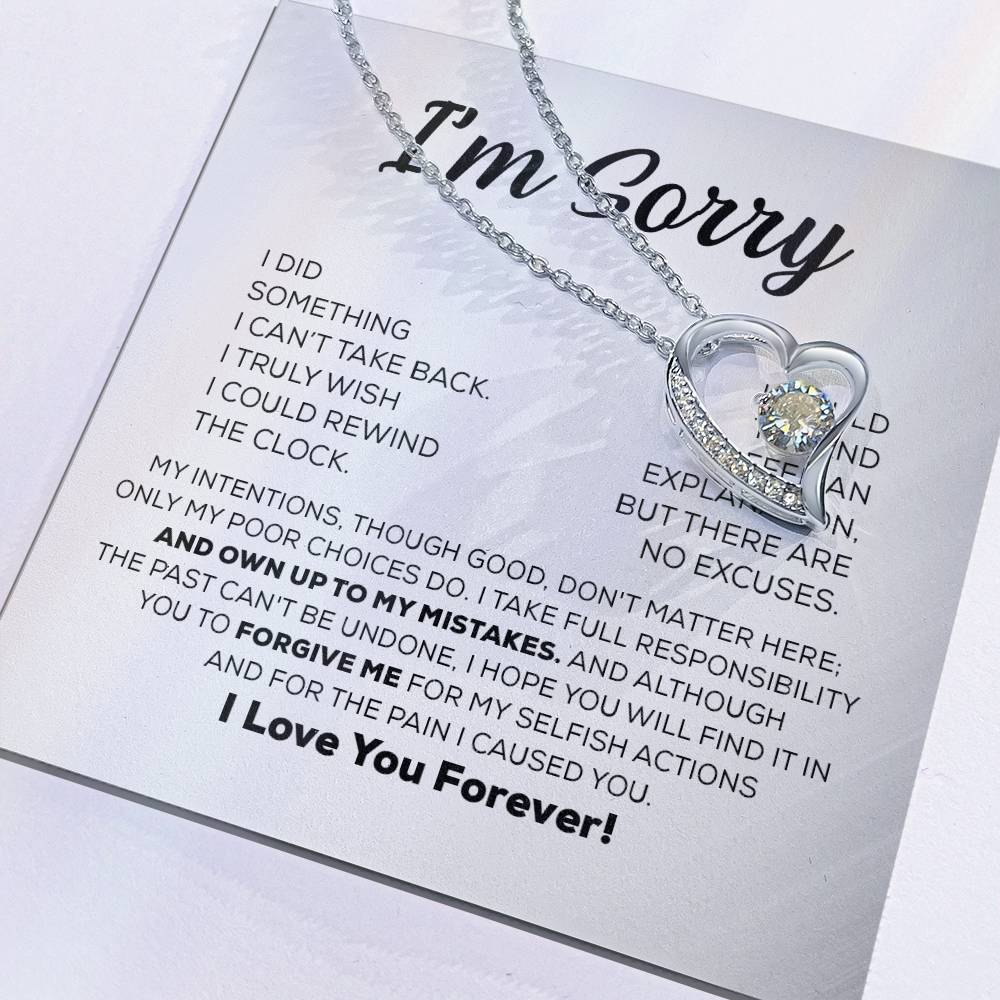 Apology Gift For Her - Own Up To My Mistakes - Forever Love Necklace