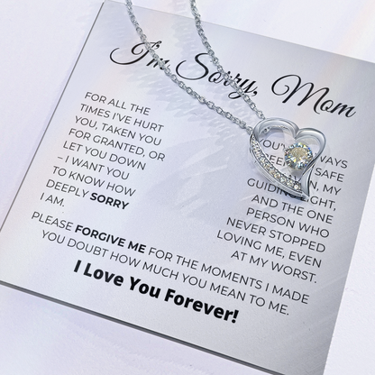 I'm Sorry Mom - Apology Gift For Mom - Love Knot Necklace