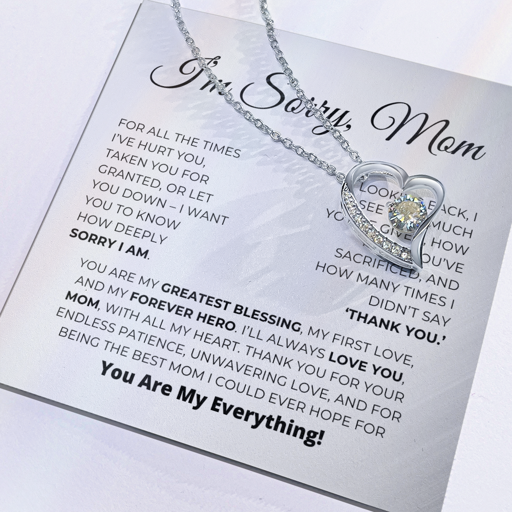 Greatest Blessing - Apology Gift For Mom - Forever Love Necklace