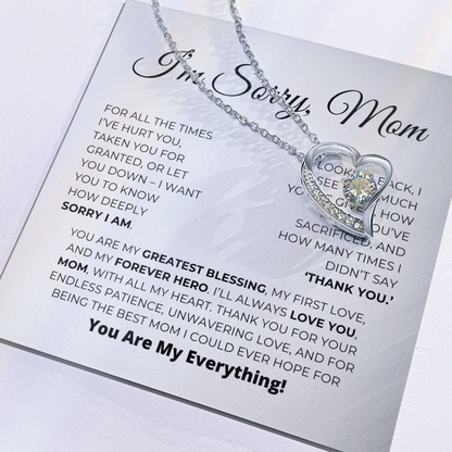 Greatest Blessing - Apology Gift For Mom - Forever Love Necklace