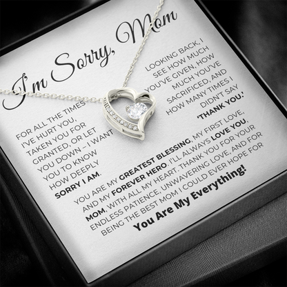 Greatest Blessing - Apology Gift For Mom - Forever Love Necklace