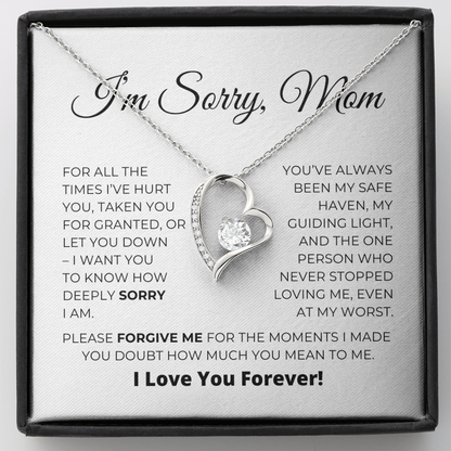 I'm Sorry Mom - Apology Gift For Mom - Love Knot Necklace