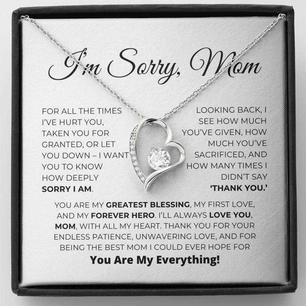 Greatest Blessing - Apology Gift For Mom - Forever Love Necklace