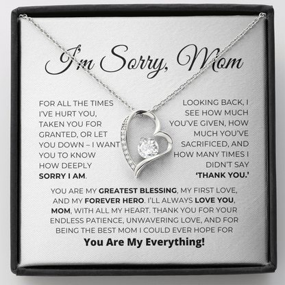Greatest Blessing - Apology Gift For Mom - Forever Love Necklace