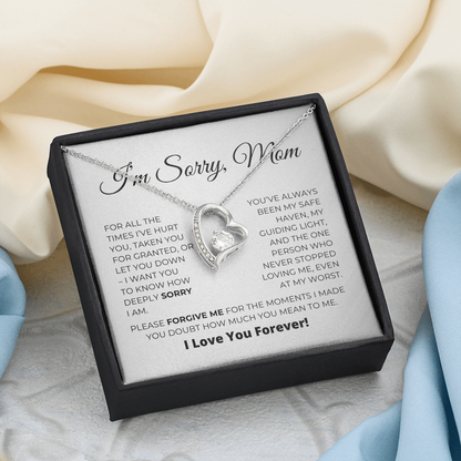 I'm Sorry Mom - Apology Gift For Mom - Love Knot Necklace