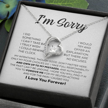 Apology Gift For Her - Own Up To My Mistakes - Forever Love Necklace