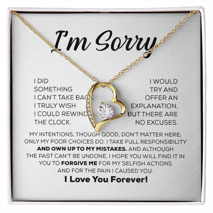 Apology Gift For Her - Own Up To My Mistakes - Forever Love Necklace