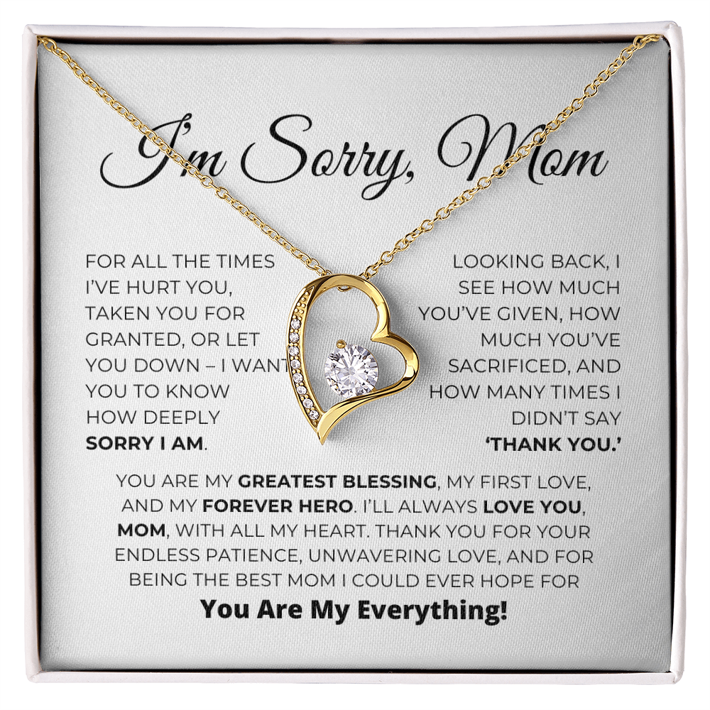 Greatest Blessing - Apology Gift For Mom - Forever Love Necklace